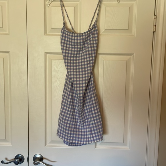 NWT L*Space Anika Dress in Purple Park Slope Gingham, Size M - Picture 6 of 8